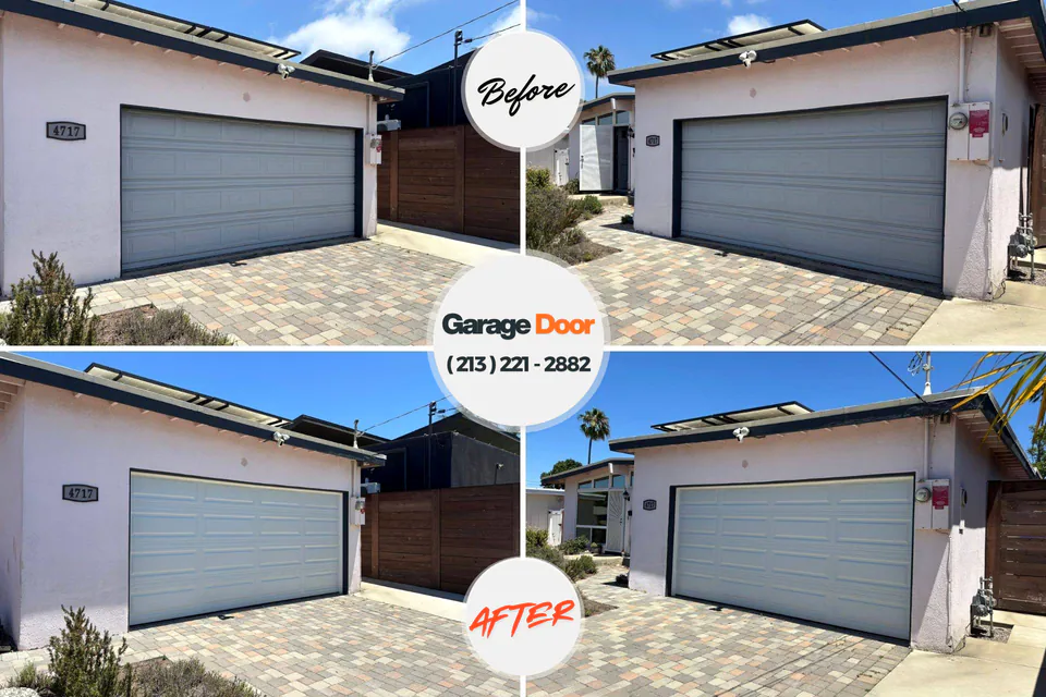 Before and after: garage door repair Colquitt, GA